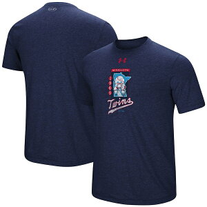 �A���_�[�A�[�}�[ �����Y T�V���c Minnesota Twins Under Armour Signature Tri-Blend Performance T-Shirt ??EHeathered Navy
