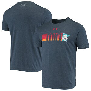 A_[A[}[ Y TVc "Minnesota Twins" Under Armour Fading Fast Performance Tri-Blend T-Shirt??EHeathered Navy