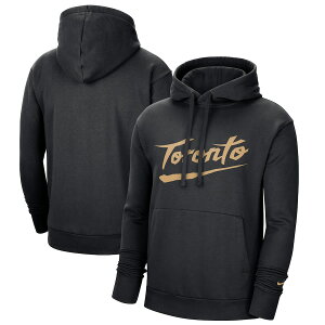 �i�C�L �����Y �p�[�J�[ Toronto Raptors Nike 2020/21 City Edition Essential Logo Fleece Pullover Hoodie - Black