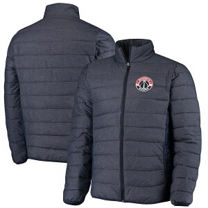 Y WPbg "Washington Wizards" G-III Sports by Carl Banks Playoff Packable Full-Zip Jacket - Heathered Navy