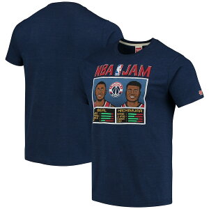 �����Y T�V���c Bradley Beal/Rui Hachimura Washington Wizards Homage NBA Jam Tri-Blend T-Shirt - Heathered Navy