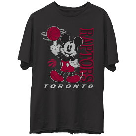 メンズ Tシャツ "Toronto Raptors" Junk Food Disney Vintage Mickey Baller T-Shirt - Black