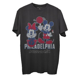 メンズ Tシャツ "Philadelphia 76ers" Junk Food Disney Mickey & Minnie 2020/21 City Edition T-Shirt - Black