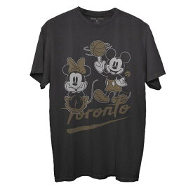 メンズ Tシャツ "Toronto Raptors" Junk Food Disney Mickey & Minnie 2020/21 City Edition T-Shirt - Black
