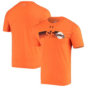 A_[A[}[ Y TVc "San Francisco Giants" Under Armour Fading Fast Performance Tri-Blend T-Shirt??EOrange
