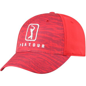 �����Y �L���b�v PGA Tour Top of the World One Fit Tech Flex Hat - Red