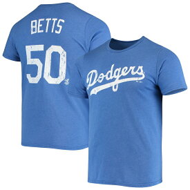 マジェスティック メンズ Tシャツ Mookie Betts "Los Angeles Dodgers" Majestic Threads Name & Number Tri-Blend T-Shirt - Royal