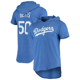 マジェスティック メンズ Tシャツ Mookie Betts "Los Angeles Dodgers" Majestic Threads Softhand Player Hoodie T-Shirt - Royal