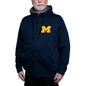 Y WPbg "Michigan Wolverines" Avalanche Sherpa-Lined Fleece Full-Zip Jacket - Navy