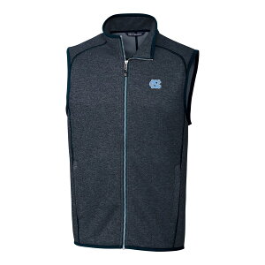 Y WPbg "North Carolina Tar Heels" Cutter - Buck Mainsail Full-Zip Vest - Navy