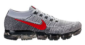 ナイキ メンズ スニーカー Nike Air VaporMax Running Shoes ランニングシューズ Pure Platinum/University Red/Black ヴェイパーマックス フライニット