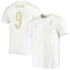 アディダス メンズ Tシャツ Karim Benzema "Real Madrid" adidas Amplifier Name - Number T-Shirt - White