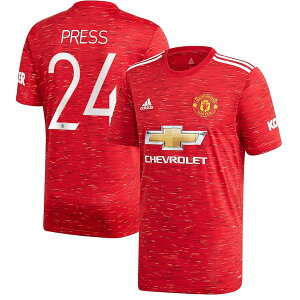 AfB_X Y W[W Christen Press "Manchester United" adidas 2020/21 Home Replica Jersey - Red