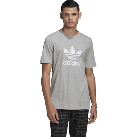 アディダス オリジナルス メンズ Tシャツ adidas Originals Trefoil T-Shirt - Medium Grey Heather/White