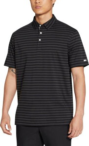 iCL Y |Vc Nike Dri-FIT Player Striped Golf Polo  StEFA BLACK/DARK GREY