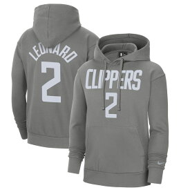 ナイキ メンズ パーカー Kawhi Leonard "LA Clippers" Nike 2020/21 Earned Edition Pullover Hoodie - Gray