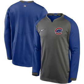 ナイキ メンズ スウェット "Chicago Cubs" Nike Authentic Collection Thermal Crew Performance Pullover Sweatshirt - Charcoal/Royal