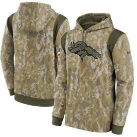 ナイキ メンズ パーカー "Denver Broncos" Nike 2021 Salute To Service Therma Performance Pullover Hoodie - Camo