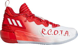 �A�f�B�_�X �����Y �o�b�V�� adidas Dame 7 EXTPLY - White/Scarlet/Black