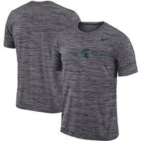 ナイキ メンズ Tシャツ "Michigan State Spartans" Nike Velocity Sideline Legend Space Dye Performance T-Shirt - Gray