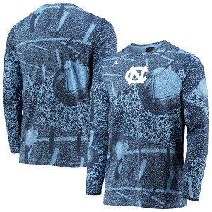 �W���[�_�� �����Y T�V���c ���� ����T North Carolina Tar Heels Jordan Brand Practice Performance Long Sleeve T-Shirt - Carolina Blue