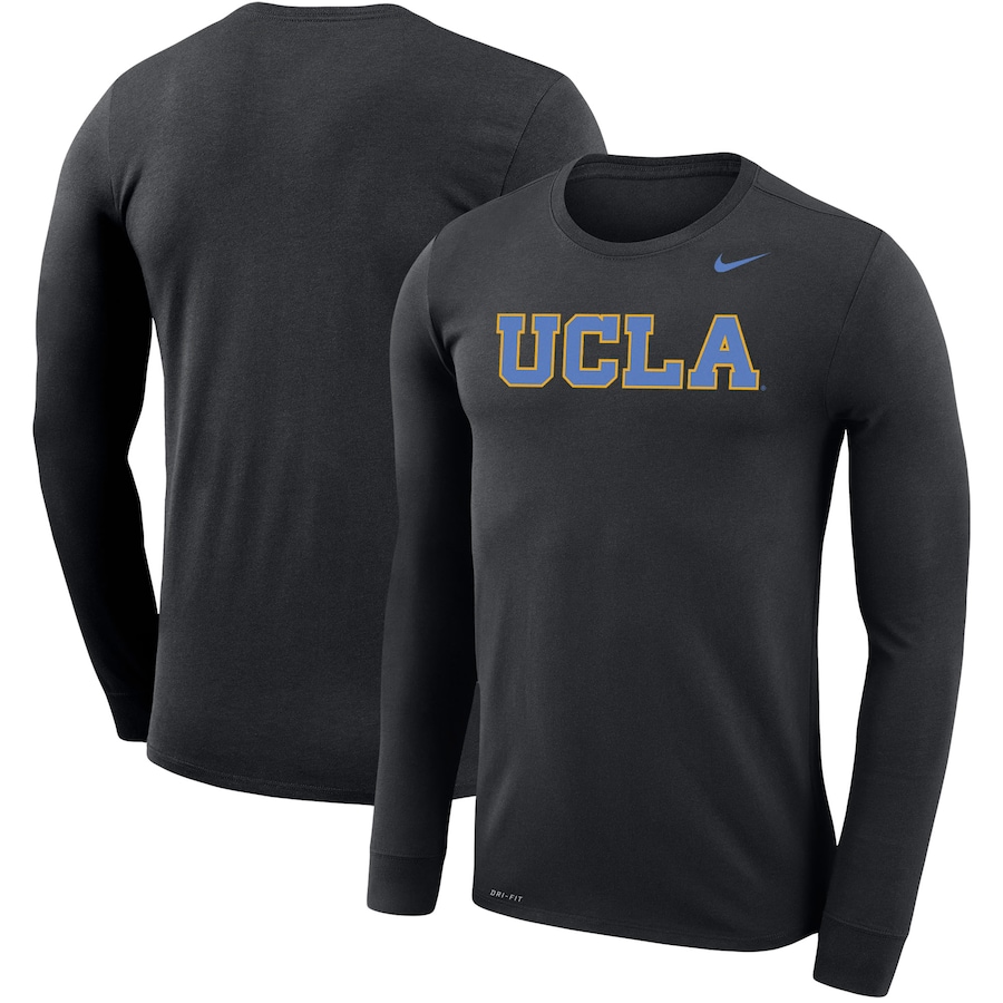 ナイキ メンズ Tシャツ 長袖 ロンT UCLA Bruins Nike School Wordmark Logo Performance Legend Long Sleeve T-Shirt - Black パーカー
