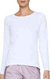 アンダーアーマー レディース Tシャツ 長袖 ロンT Under Armour Women's HeatGear Armour Long Sleeve Shirt - White