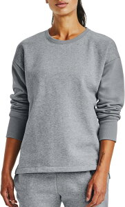 A_[A[}[ fB[X XEFbgVc Under Armour Women's Rival Fleece EMB Crew Sweatshirt - Steel Medium Heather