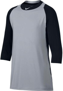 iCL LbY 싅 OTVc Nike Boys' Pro Cool Reglan 3/4-Sleeve Baseball Shirt - Black/Grey