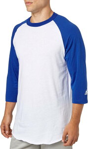 �A�f�B�_�X �����Y �싅 �V���c adidas Adult Triple Stripe 3/4 Sleeve Baseball Practice Shirt - Surf The Web