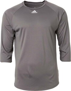 �A�f�B�_�X �����Y �싅 �V���c adidas Men's Triple Stripe 3/4 Sleeve Tech Baseball Practice Shirt - Grey