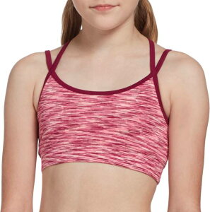�f�B�b�N�X �L�b�Y �X�|�[�c�u�� DSG Girls' Heather Performance Strappy Sports Bra - Raspberry Spacedye