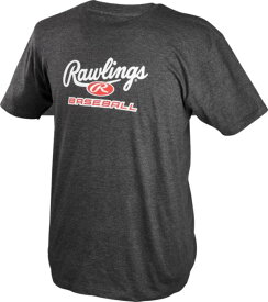 ローリングス メンズ Tシャツ Rawlings Adult Baseball Logo T-Shirt - Charcoal