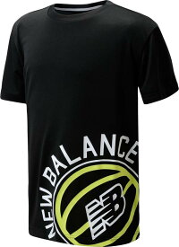 ニューバランス キッズ Tシャツ New Balance Boys' Basketball Poly T-Shirt - Black