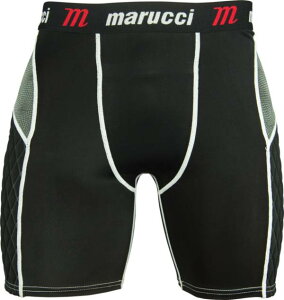 �}���b�` �L�b�Y �싅 �X���C�f�B���O�V���[�c Marucci Boys' Padded Baseball Sliding Shorts w/ Cup - Black