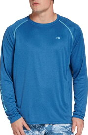 フィールドアンドストリーム メンズ Tシャツ 長袖 ロンT Field & Stream Men's Heathered Long Sleeve Tech T-Shirt - True Blue Heather