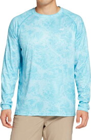 フィールドアンドストリーム メンズ Tシャツ 長袖 ロンT Field & Stream Men's Heathered Long Sleeve Tech T-Shirt - Tide Blue Atoll