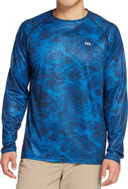 フィールドアンドストリーム メンズ Tシャツ 長袖 ロンT Field & Stream Men's Heathered Long Sleeve Tech T-Shirt - Tide True Blue