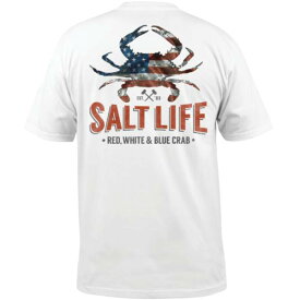 ソルトライフ メンズ Tシャツ Salt Life Men's American Crab T-Shirt - WHITE