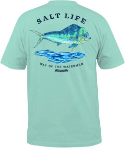 �\���g���C�t �����Y T�V���c Salt Life Men's Mahi Bound Pocket T-Shirt - ARUBA BLUE
