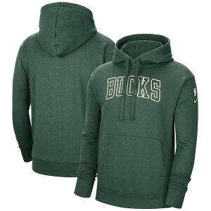 �i�C�L �����Y �p�[�J�[ Milwaukee Bucks Nike 2021/22 City Edition Essential Logo Pullover Hoodie - Green