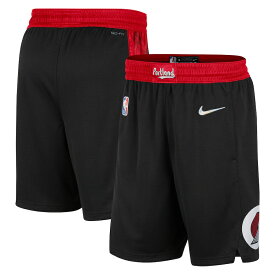 メンズ ナイキ レプリカショーツ "Portland Trail Blazers" Nike 2021/22 City Edition Swingman Shorts - Black/Red