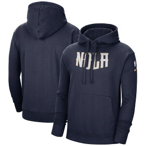 �i�C�L �����Y �p�[�J�[ New Orleans Pelicans Nike 2021/22 City Edition Essential Logo Pullover Hoodie - Navy