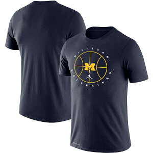 �W���[�_�� �����Y T�V���c Michigan Wolverines Jordan Brand Basketball Icon Legend Performance T-Shirt - Navy