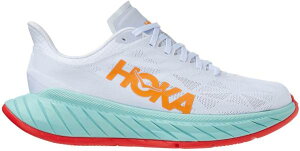 �z�J�I�l�I�l �����Y �����j���O�V���[�Y HOKA ONE ONE Men's Carbon X 2 Running Shoes - White/Orange