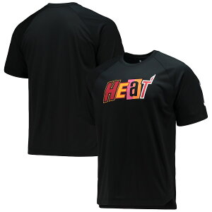 �i�C�L �����Y T�V���c �V���[�e�B���O�V���c �hMiami Heat Nike 2021/22 City Edition Pregame Warmup Shooting Raglan Performance T-Shirt - Black