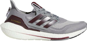 �A�f�B�_�X �����Y �����j���O�V���[�Y adidas Men's Ultraboost 21 Texas A&M Running Shoes - Grey/Maroon