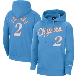 ナイキ メンズ パーカー Kawhi Leonard ”LA Clippers" Nike 2021/22 City Edition Name & Number Pullover Hoodie - Blue