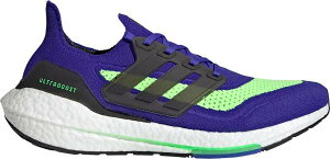 �A�f�B�_�X �����Y �����j���O�V���[�Y adidas Men's Ultraboost 21 Running Shoes - Green/Black/Purple