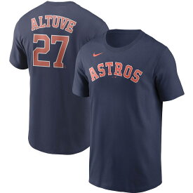 ナイキ メンズ Tシャツ Jose Altuve Houston Astros Nike Name & Number T-Shirt 半袖 Navy